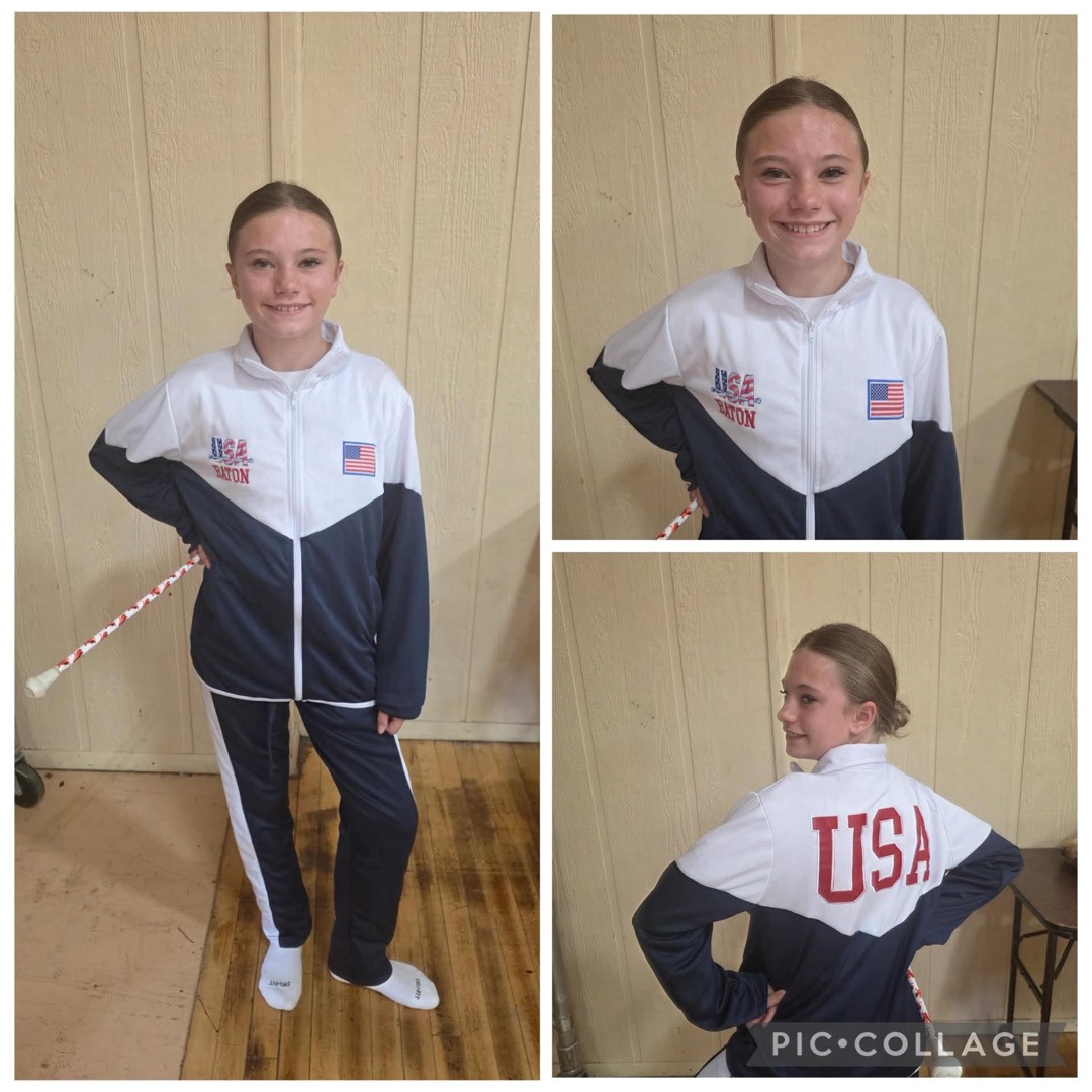 Team USA baton athlete in warmups