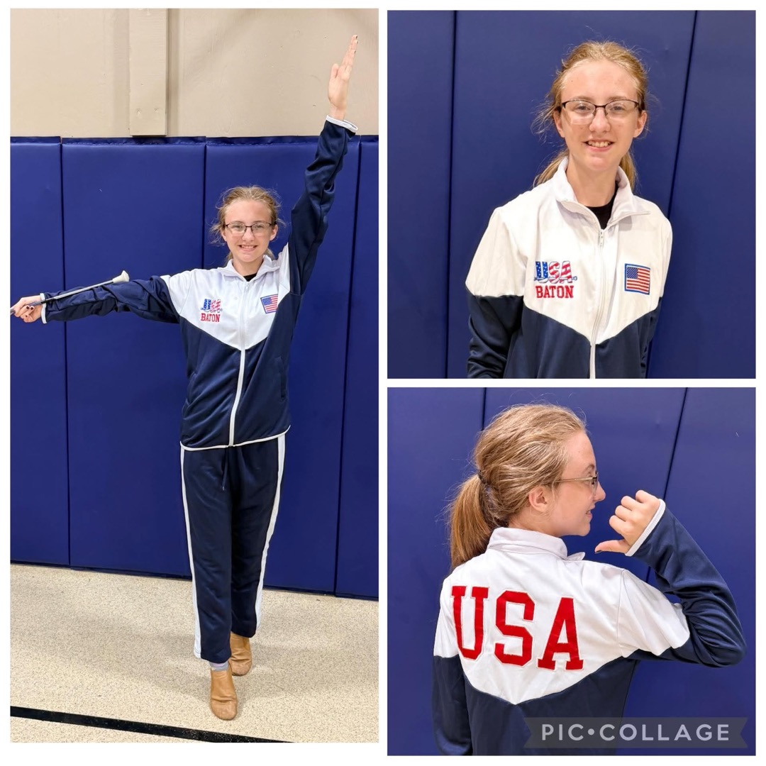 Team USA baton athlete in warmups