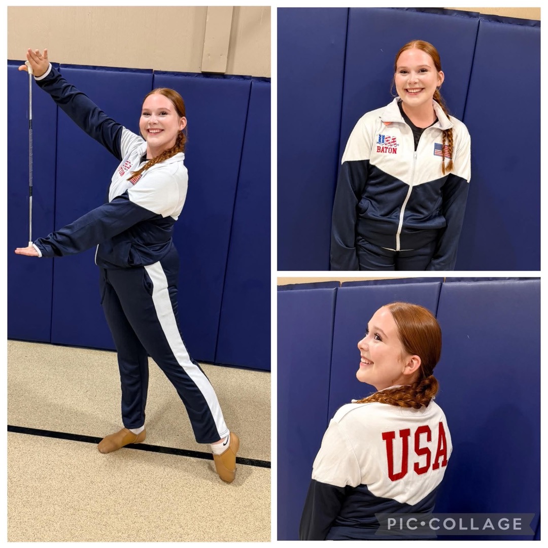 Team USA baton athlete in warmups