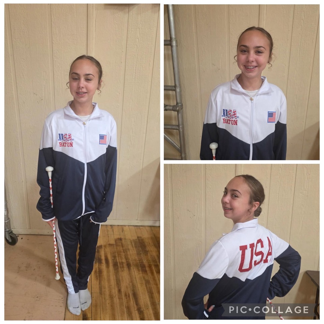Team USA baton athlete in warmups
