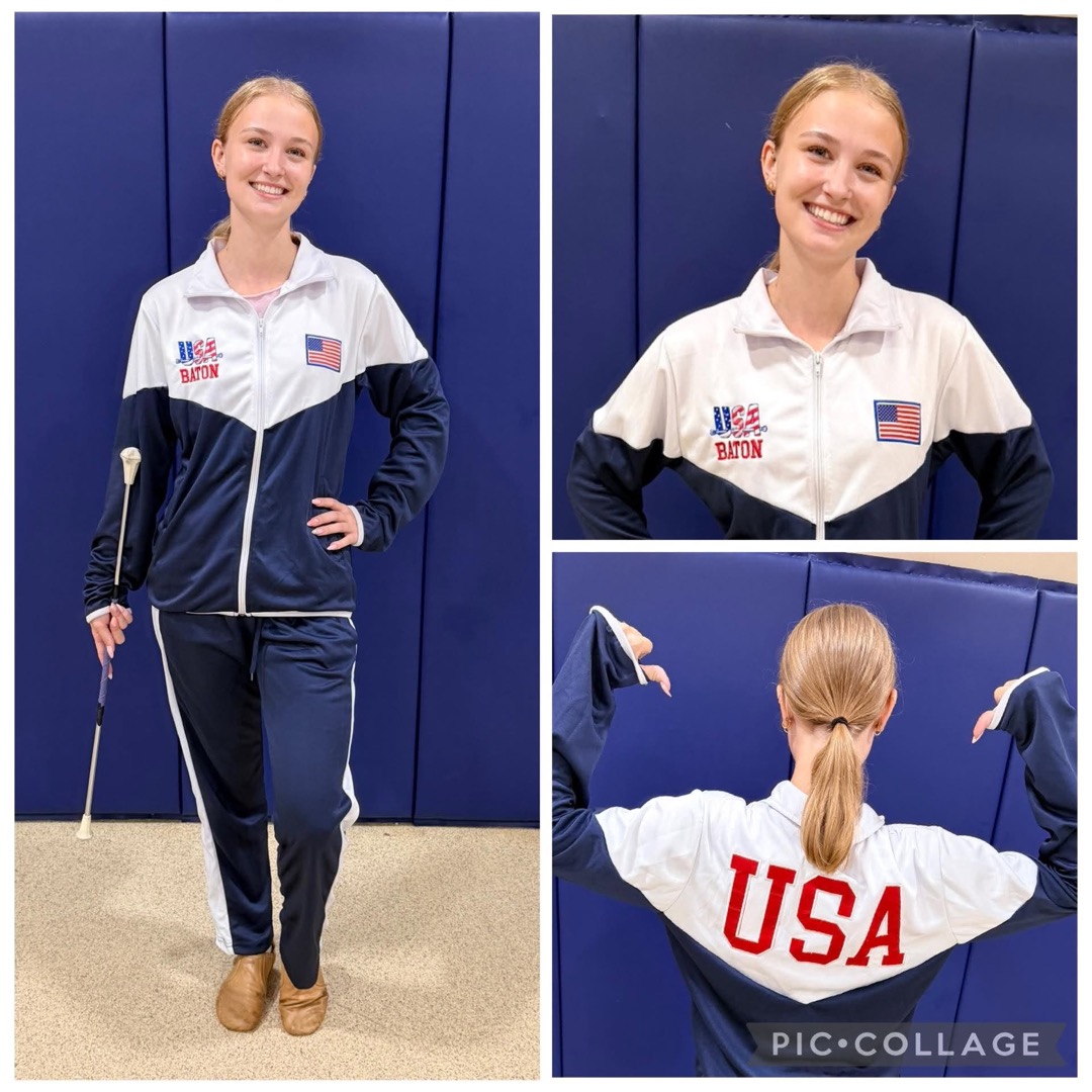 Team USA baton athlete in warmups