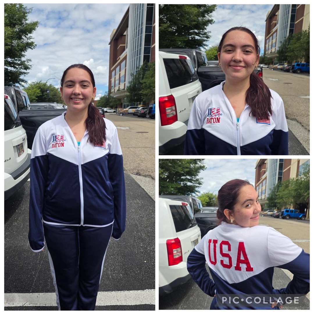 Team USA baton athlete in warmups